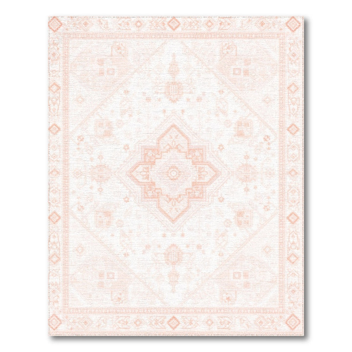 Blush Pink Persian Washable Area Rug
