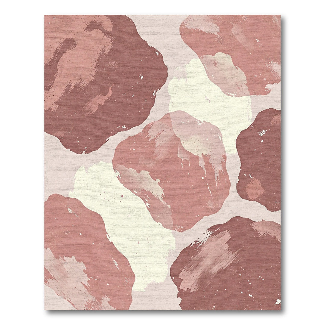 Terracotta Blush Abstract Blob Rug