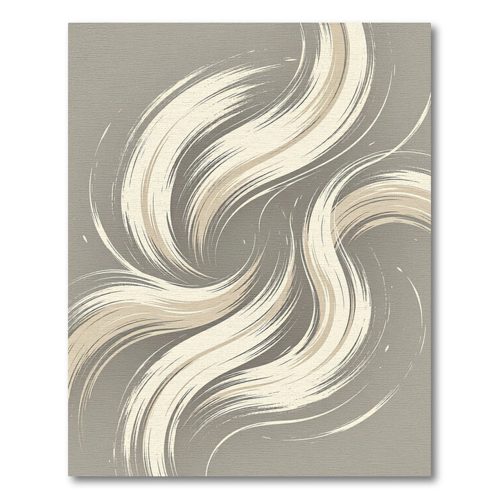 Elegant Cream Abstract Swirl Rug