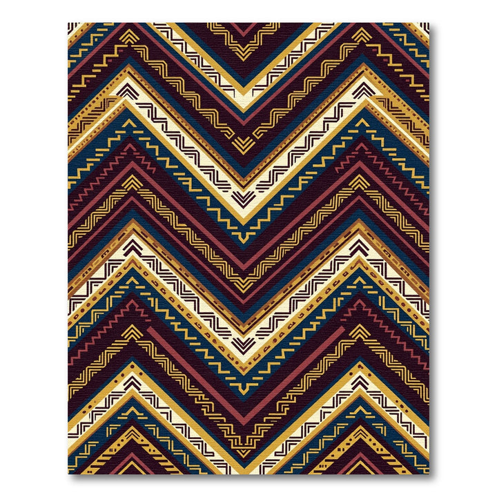 Bold Ethnic Chevron Accents Rug