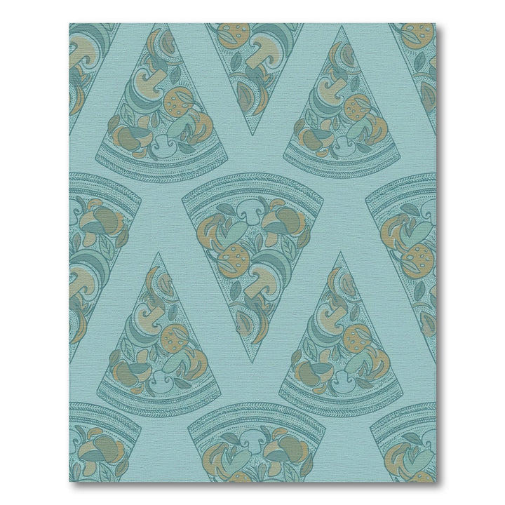 Ocean Blue Pizza Slice Arrangement Rug