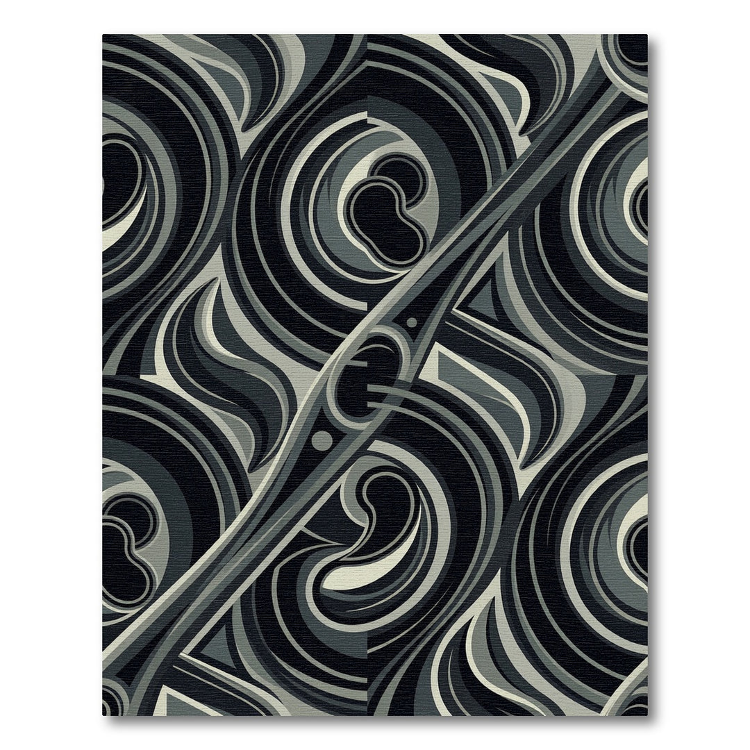 Monochromatic Swirl Liquid Abstract Rug