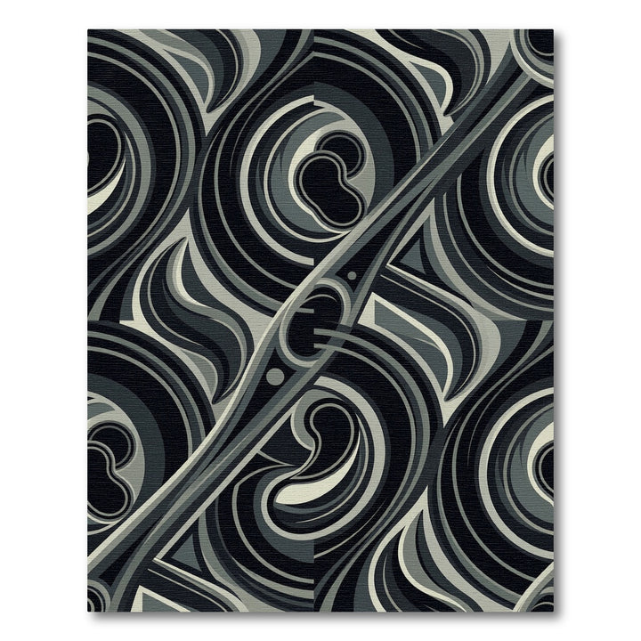 Monochromatic Swirl Liquid Abstract Rug