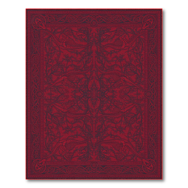Red Dinosaur Skeleton Heritage Area Rug