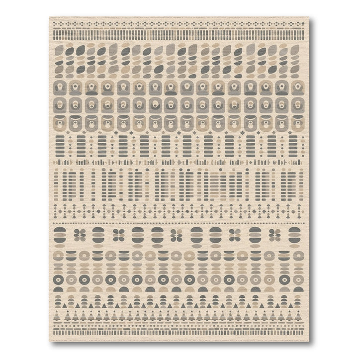 Beige Geometric Modern Area Rug