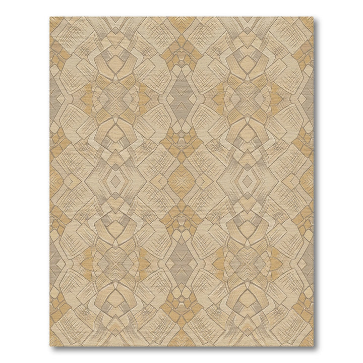 Earthy Tones Segmented Geometric Rug