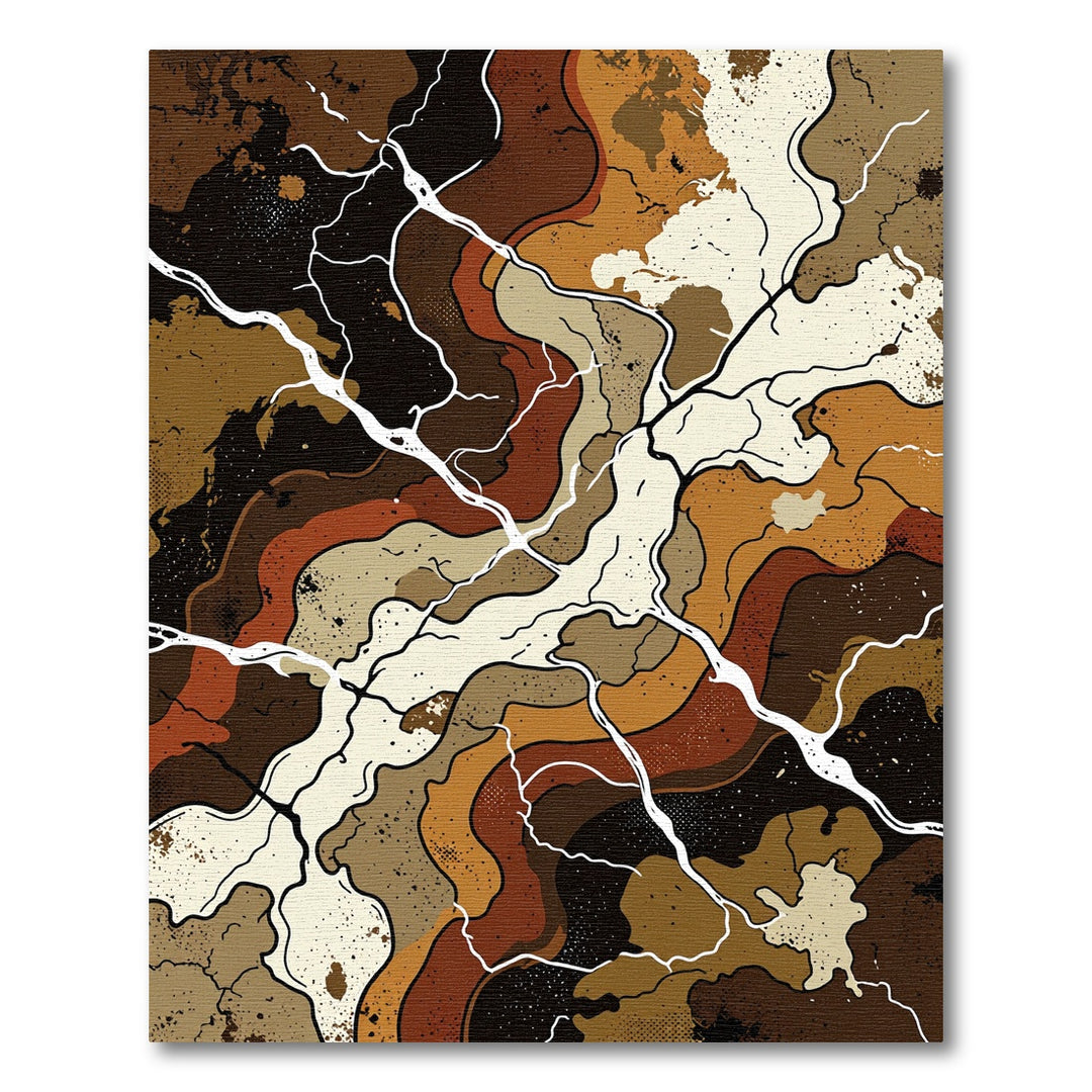 Earthy Tones Organic Lines Rug