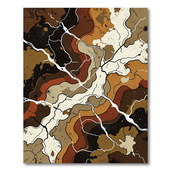Earthy Tones Organic Lines Rug