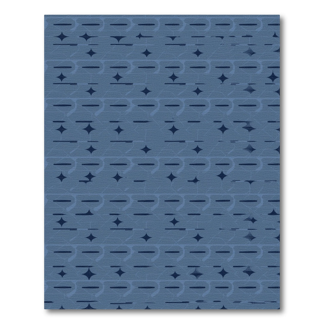 Geometric Modern Blue Geometric Star Area Rug