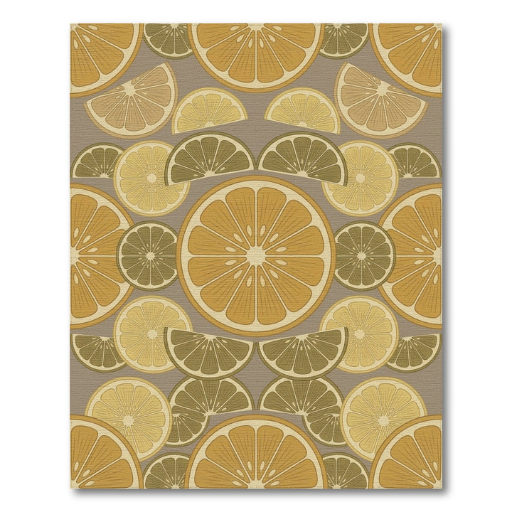 Citrus Slice Retro Groovy Rug