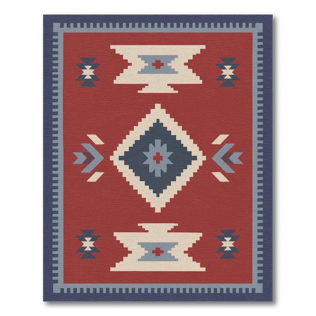 Red Southwestern Geometric Area Rug