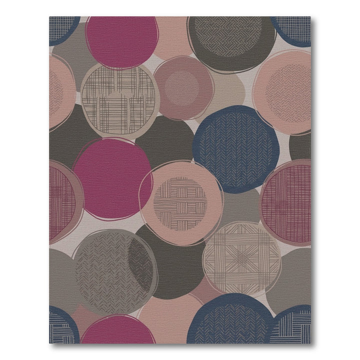 Muted Circles Textured Collage Rug
