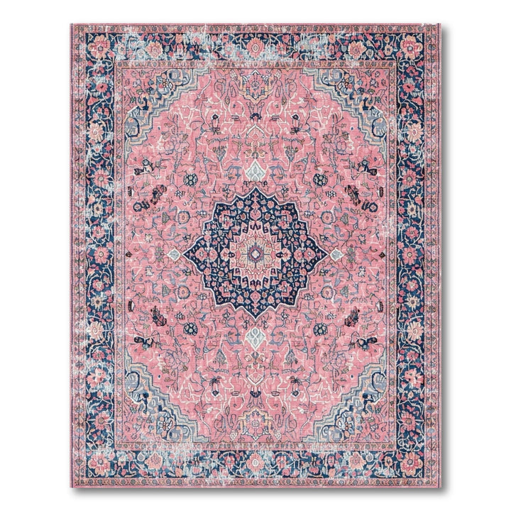 Floral Medallion Pink Persian Floral Medallion Area Rug