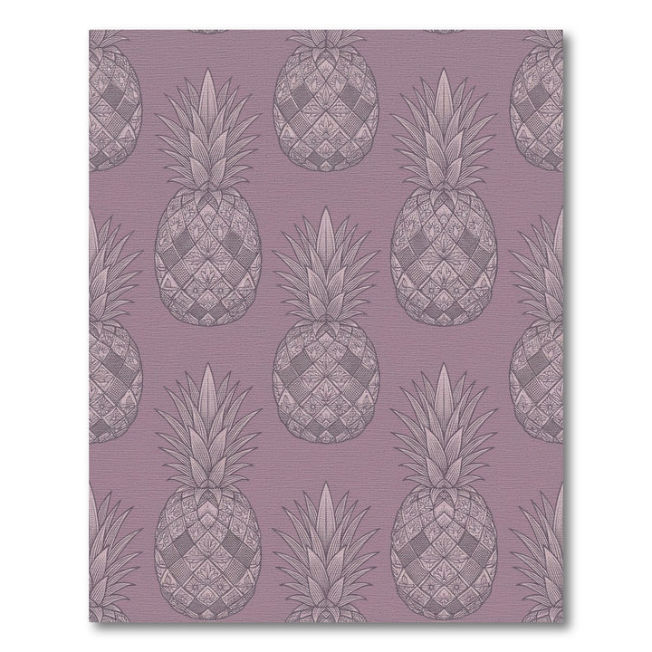 Mauve Pineapple Intricate Line Art Rug