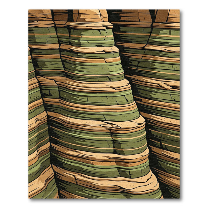 Layered Canyon Earth Tones Rug