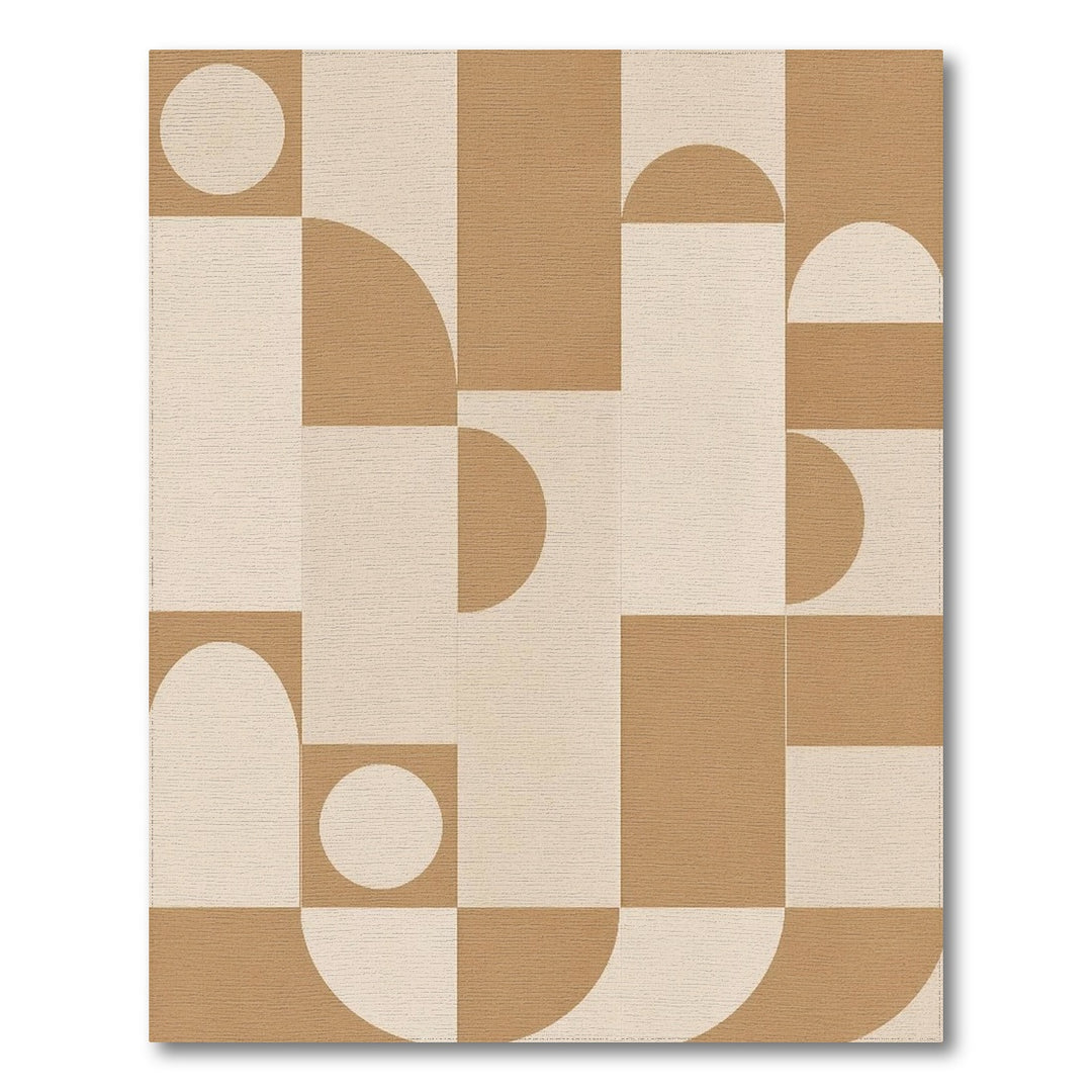 Geometric Modern Brown and Tan Modern Geometric Brown Area Rug