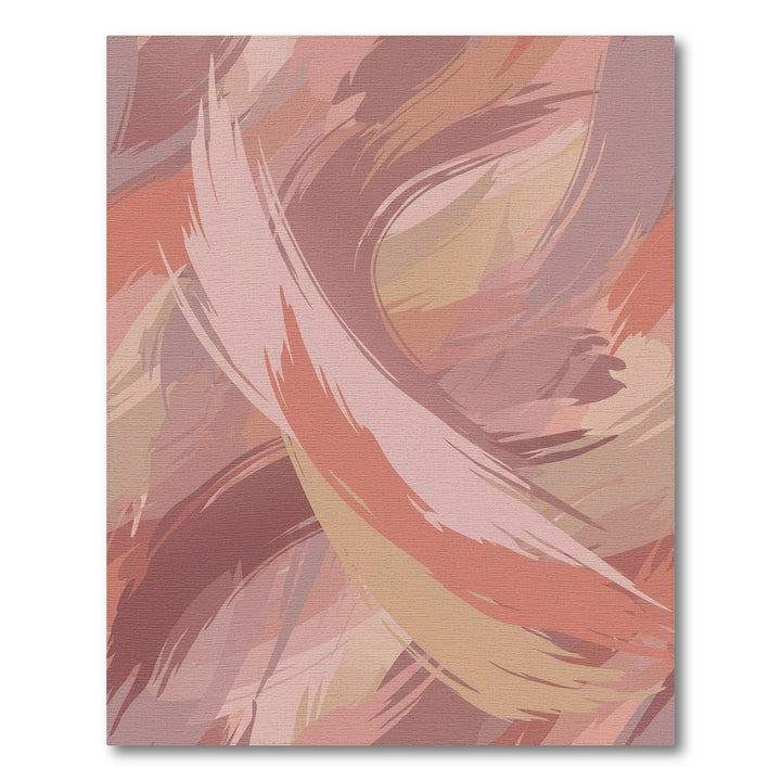 Dusty Rose Brushstroke Swirl Rug