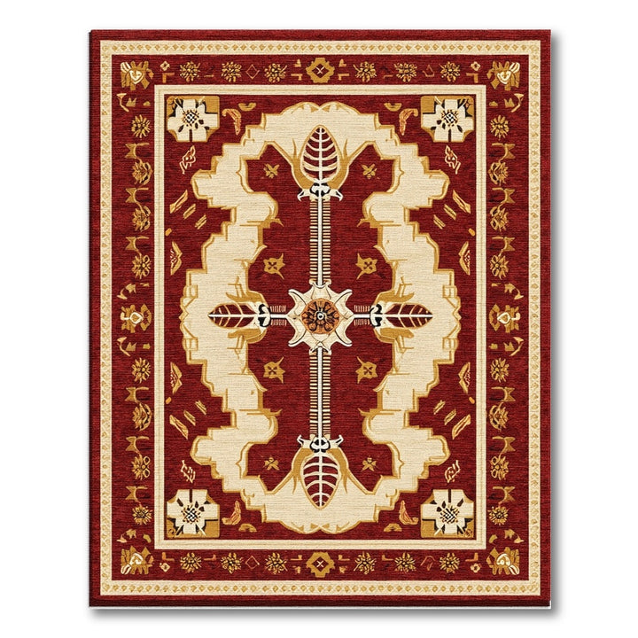Red Persian Medallion Area Rug