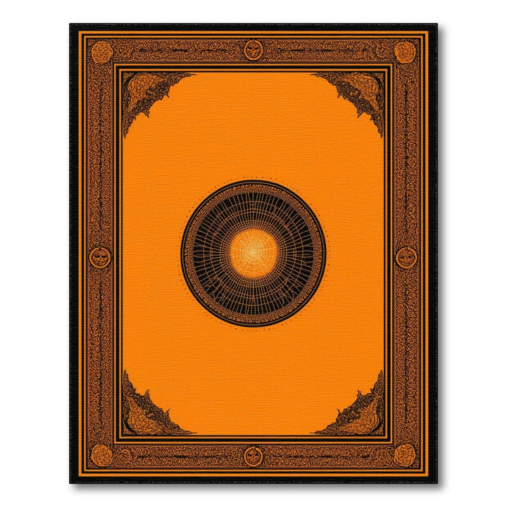 Orange Geometric Mandala Area Rug