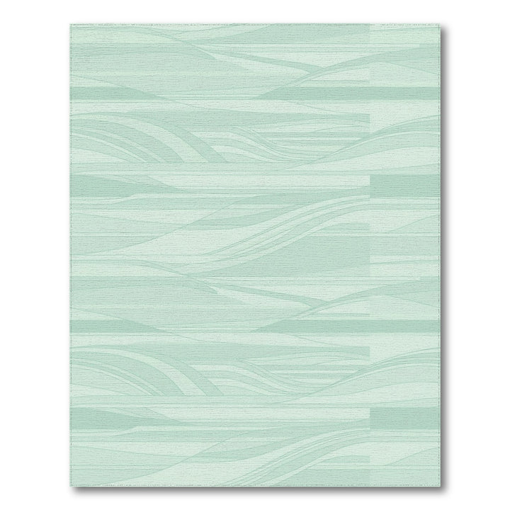 Calm Mint Green Wavy Stripes Rug