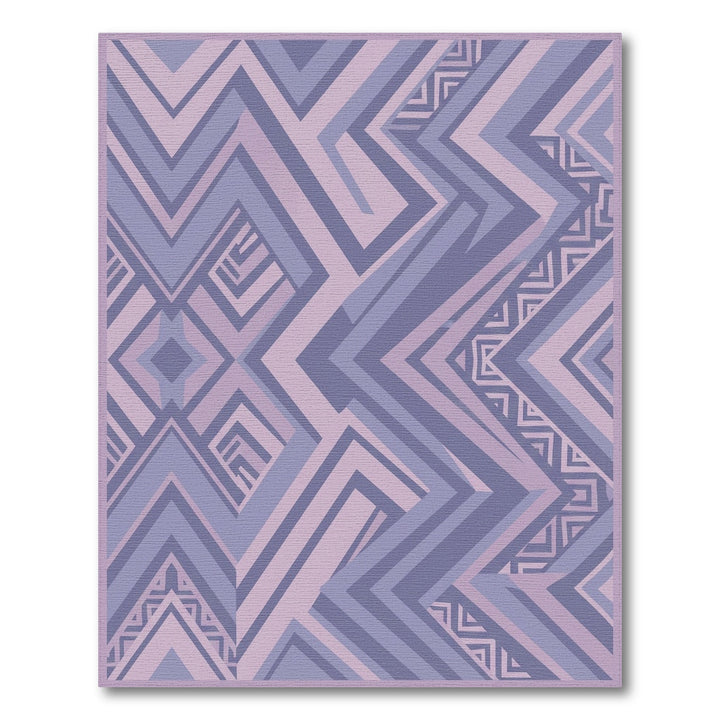 Geometric Lavender Chevron Abstract Rug