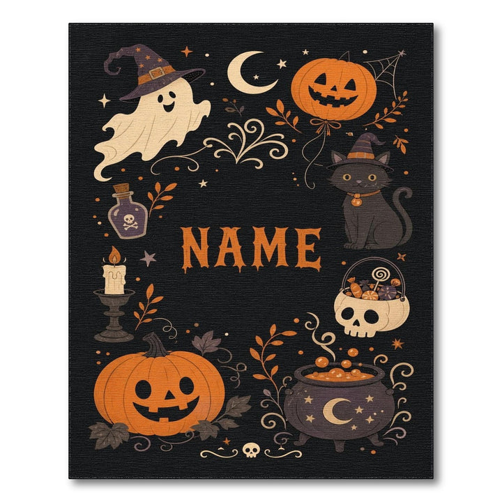 Multi-color and Patterns Halloween Ghost Pumpkin Kids Cartoon Area Rug