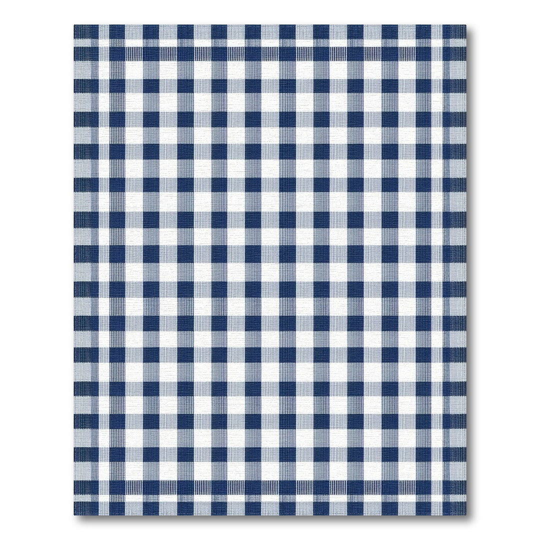 Geometric Modern Blue Checkered Gingham Area Rug