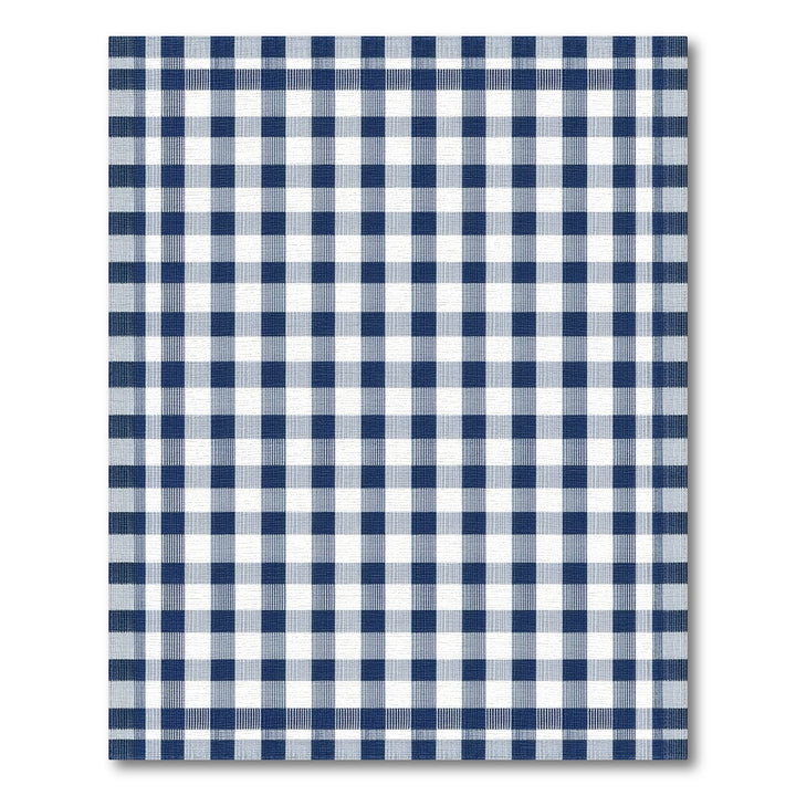 Geometric Modern Blue Checkered Gingham Area Rug