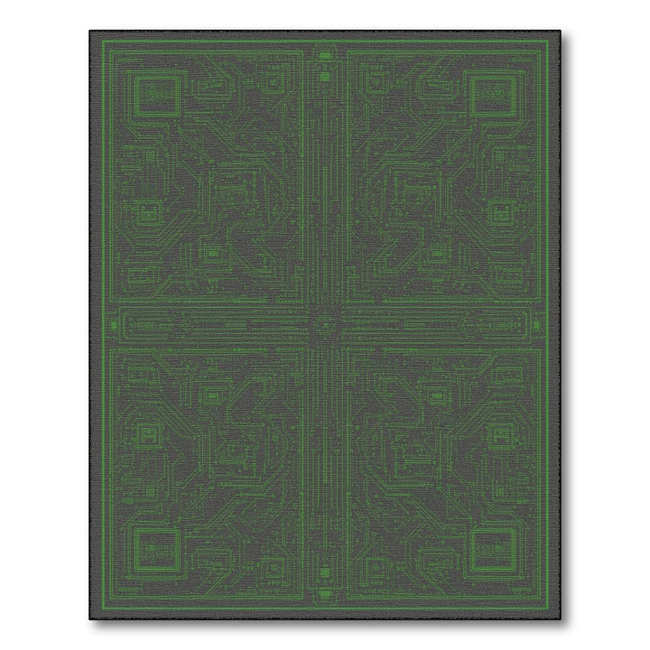 Green Circuit Board Area Rug