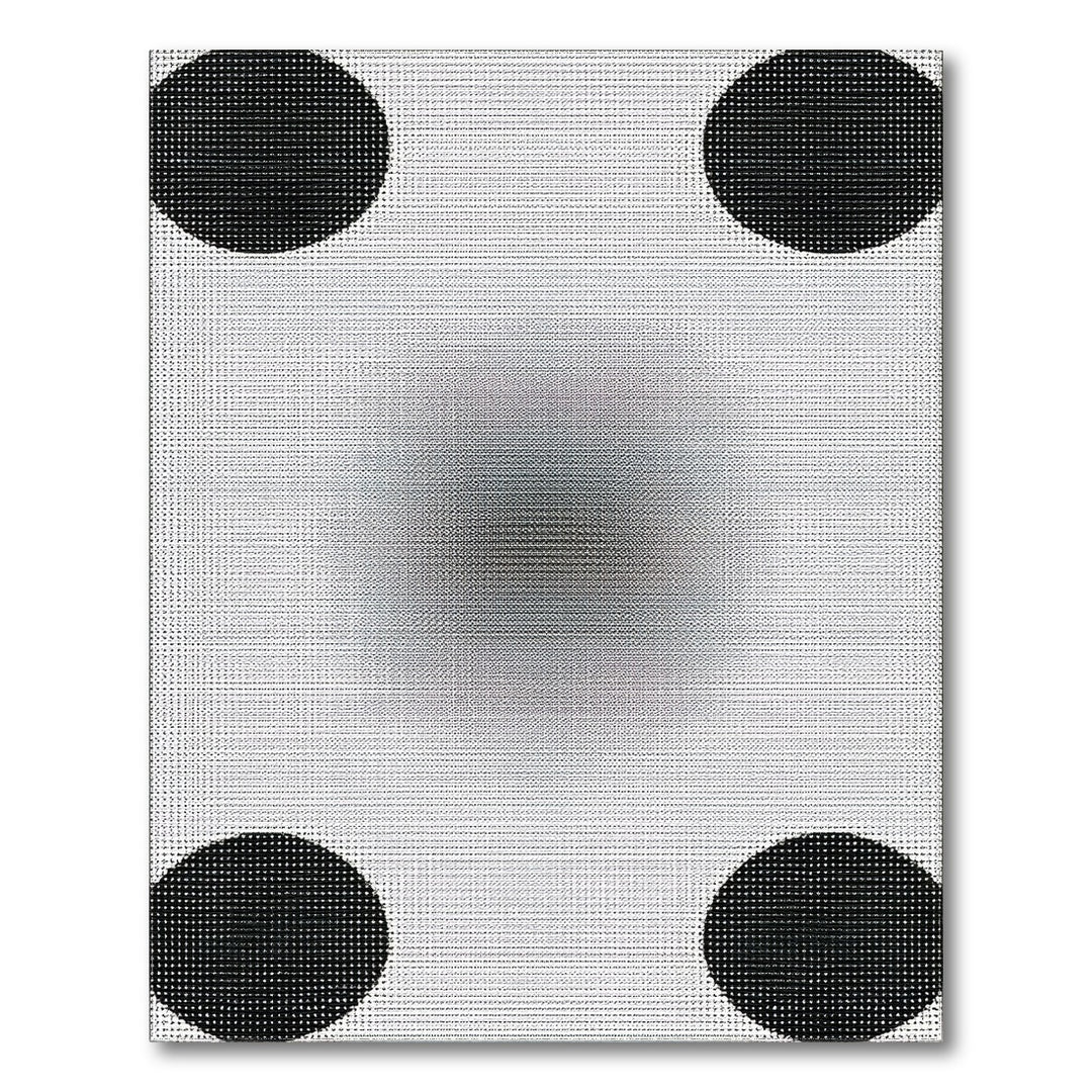 Black Circle Geometric Area Rug