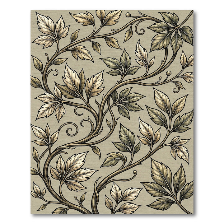 Vintage Gold Leaf Vine Rug