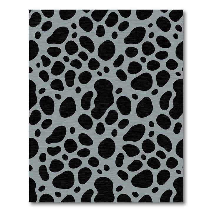 Black Speckled Gray Abstract Spots Rug