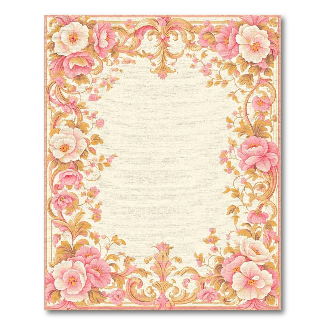 Pink Floral Vintage Area Rug