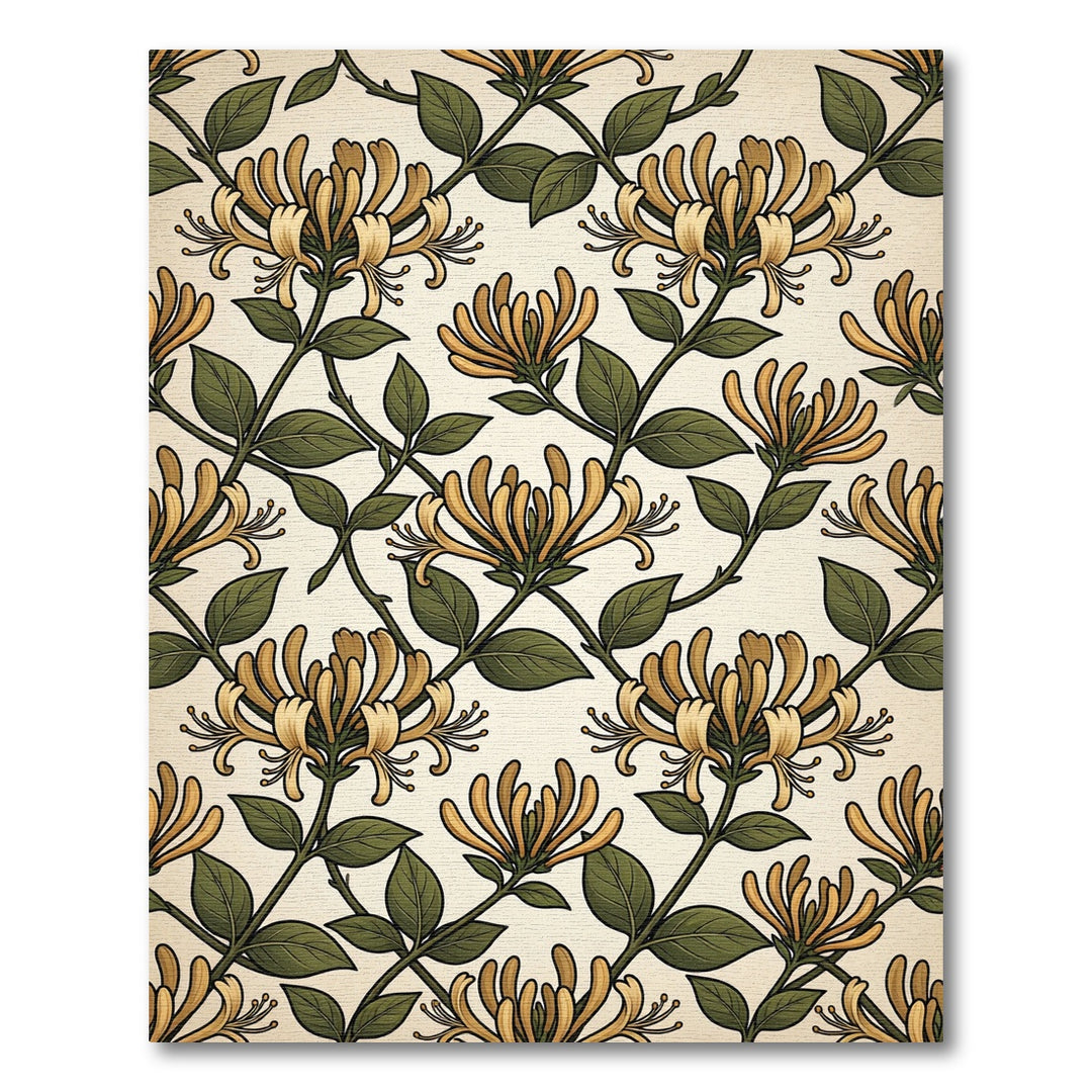 Golden Honeysuckle Vine Blossom Rug