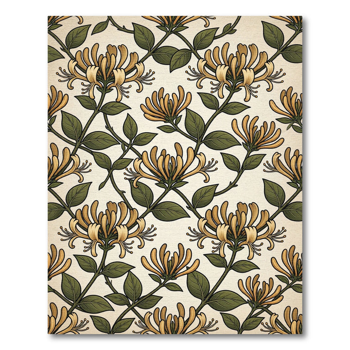 Golden Honeysuckle Vine Blossom Rug