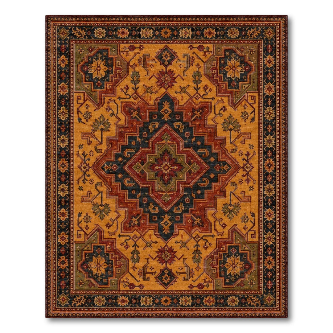 ODIKA Traditional Persian Medallion Area Rug