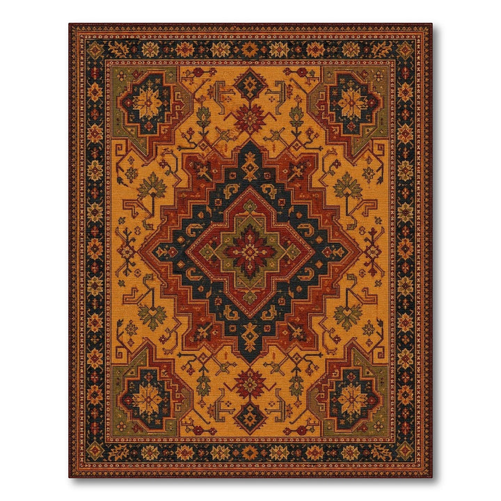 ODIKA Traditional Persian Medallion Area Rug