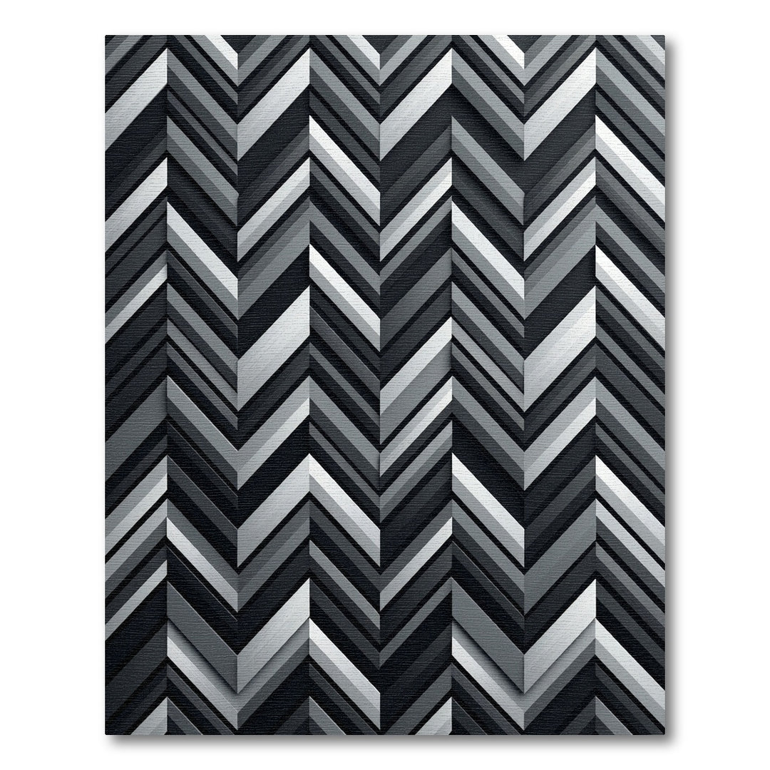 Monochromatic Chevron Herringbone Rug