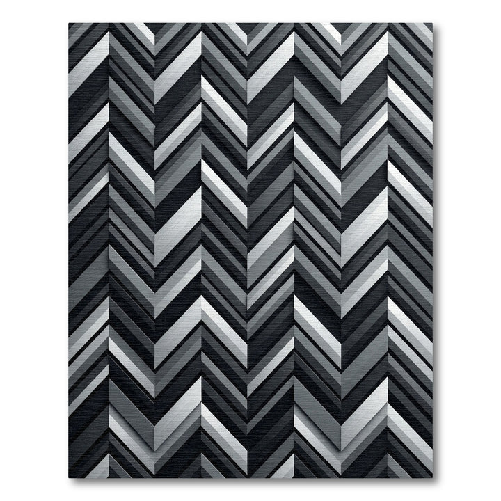 Monochromatic Chevron Herringbone Rug