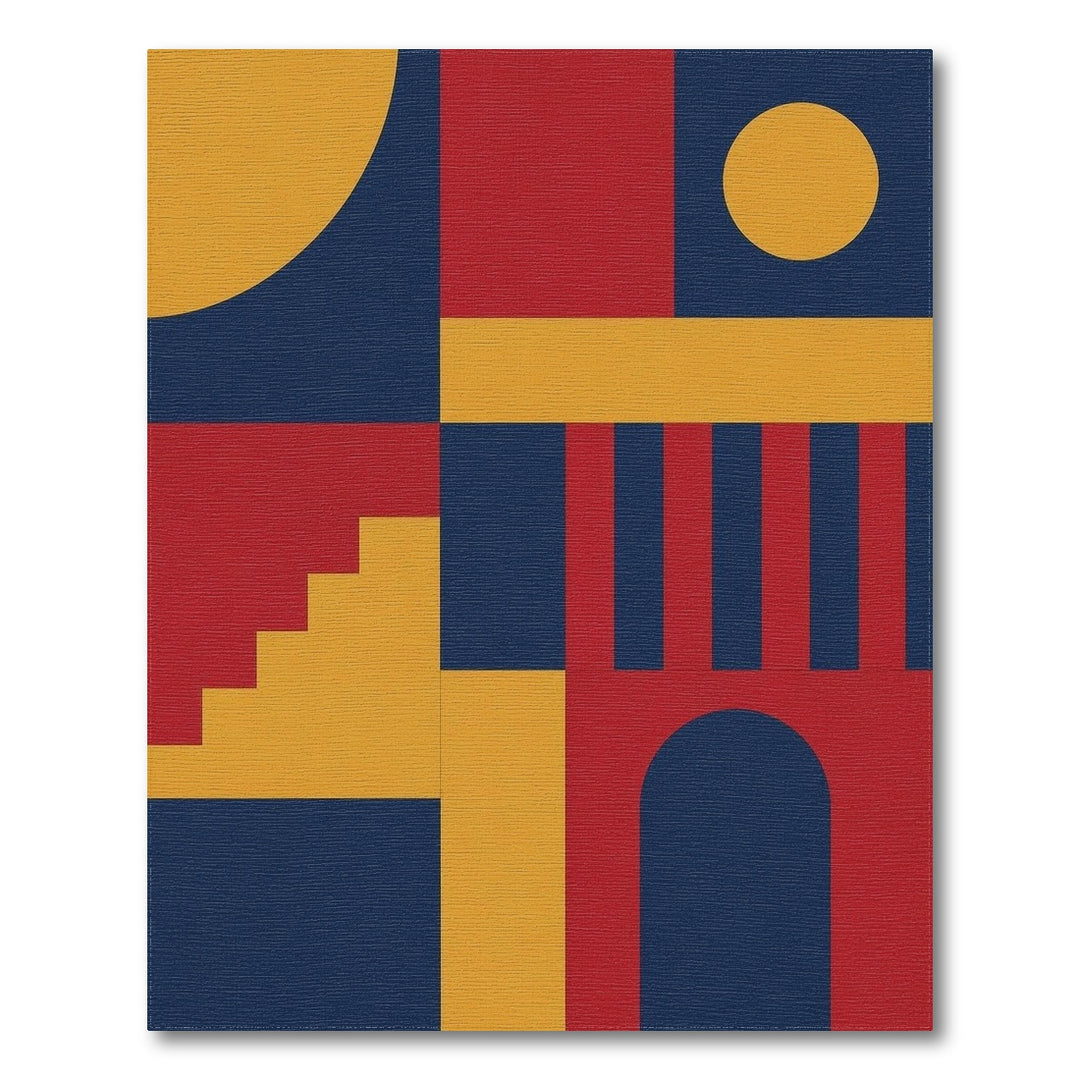 Bold Geometric Multi-Color Area Rug