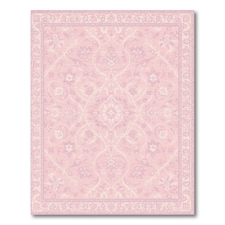 Pink Floral Vintage Washable Area Rug