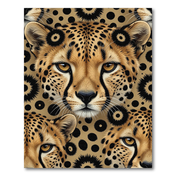 Cheetah Spots Golden Eye Portrait Rug