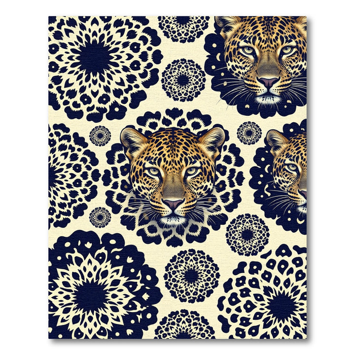 Leopard Circles Black Cream Rug