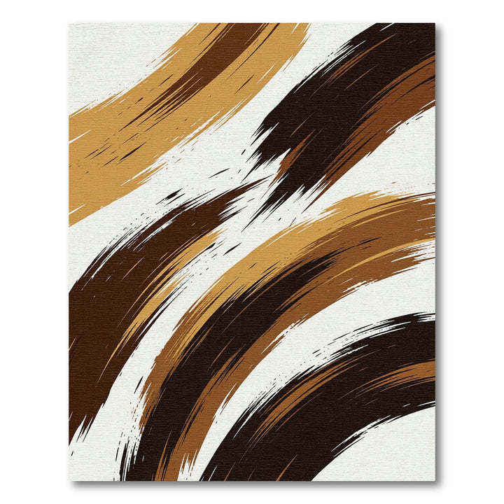 Bold Brown Golden Swirl Rug