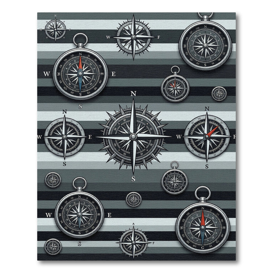 Nautical Compass Rose Outdoor Rug