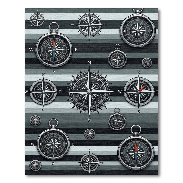 Nautical Compass Rose Outdoor Rug