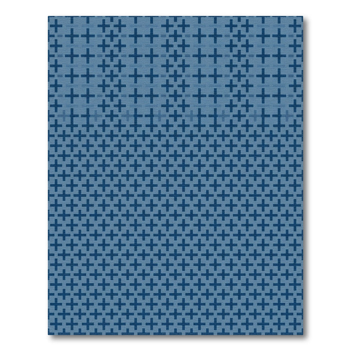 Indigo Blue Plus Grid Rug
