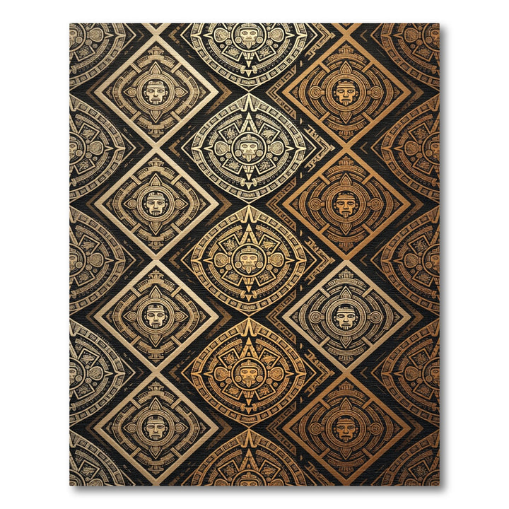 Ancient Gold Sun Medallion Diamonds Rug
