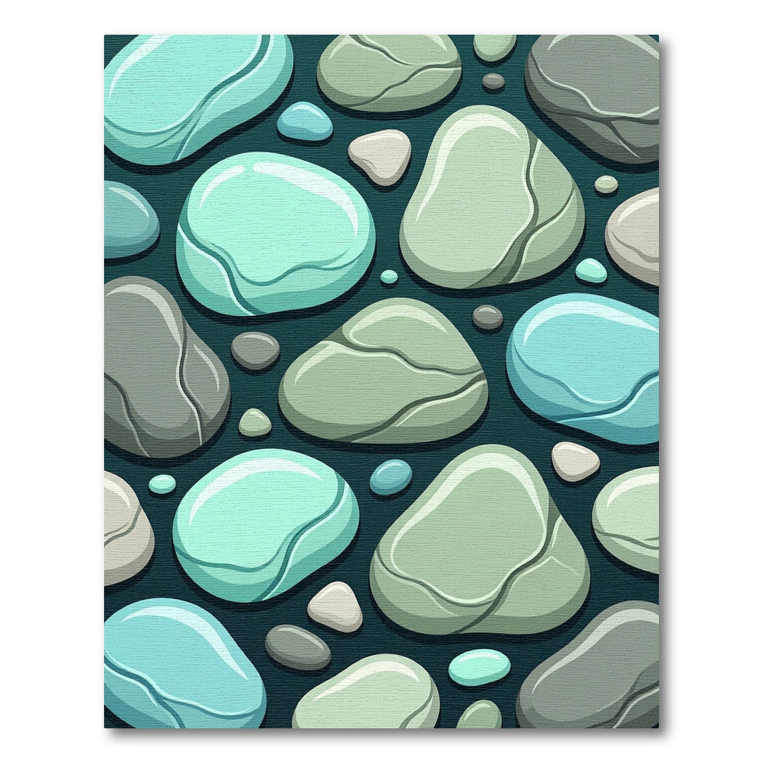 Smooth Organic Pebble Abstraction Rug