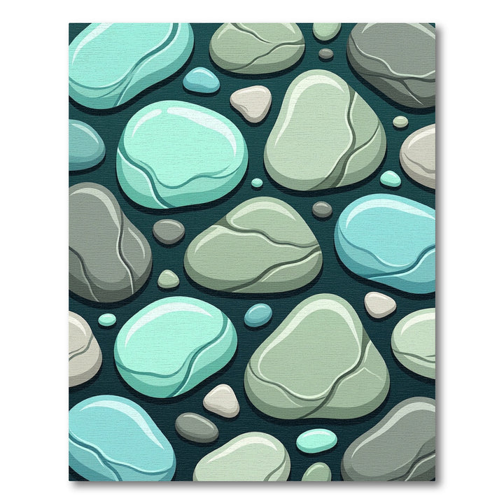 Smooth Organic Pebble Abstraction Rug
